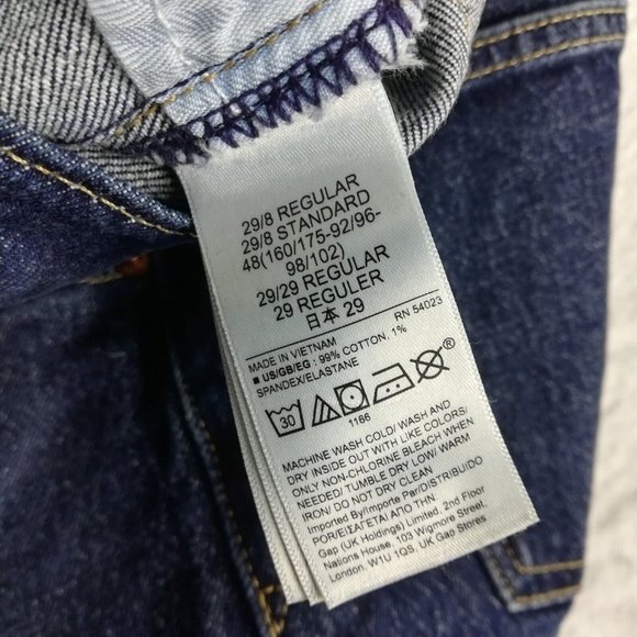 Gap Womens Jeans Cheeky Straight High Rise Blue Denim Dark Indigo Button Fly 29 - Picture 12 of 13